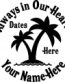 Always in Our Hearts Palm Trees Sticker