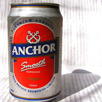 Anchor Beer Can Shot Decal