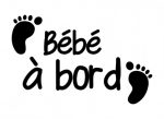 bebe a bord  die cut car decal