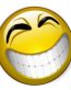 big grin smile face round sticker