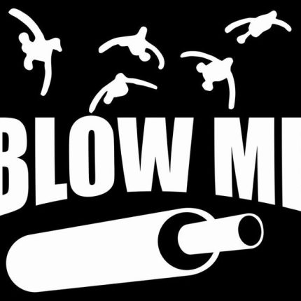 blow me duck call with ducks die cut sticker