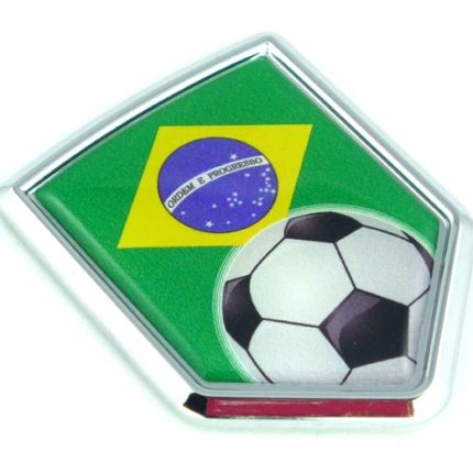 Brazil Soccer 3D Advesive Auto Emblem