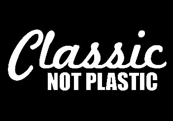 classic not plastic auto decal