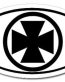 Corss Chopper Oval Sticker