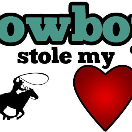 cowboy stole my heart sticker