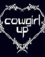 Cowgirl Up Barbwire Heart Decal