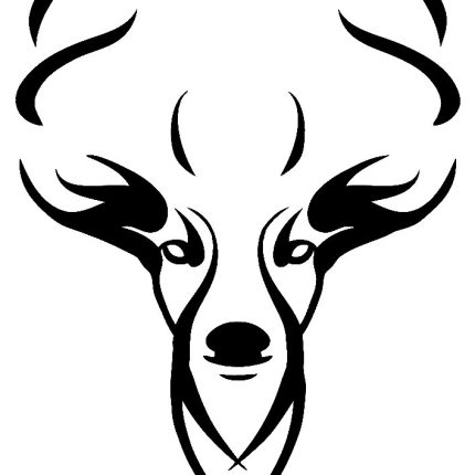 deer head design die cut deer hunting sticker