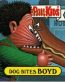 Dog Bites BOYD Funny Sticker Name Decal