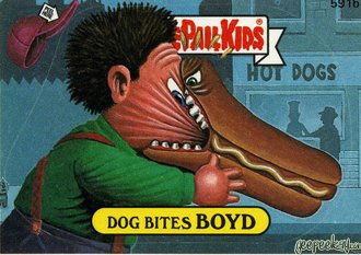 Dog Bites BOYD Funny Sticker Name Decal