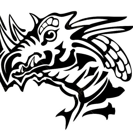 Dragon Die Cut  Animal Tribal Decals  08