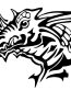 Dragon Die Cut  Animal Tribal Decals  08