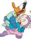 duck dodgers porky and daffy scared shitless sticker