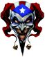Evil Jester Skull Sticker