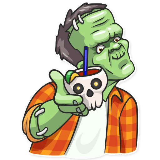 franky the monster_cartoon sticker 14