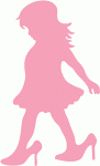 girl in moms high heels decall funny girl sticker