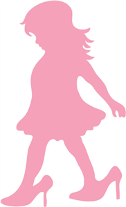girl in moms high heels decall funny girl sticker