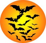 Halloween Bat Moon decal