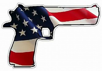 HAND GUN FILLS flag usa