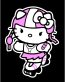 Hello K Color Derby Kitty Sticker