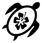 Hibiscus Turtle Sticker