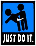 Just Do It Sticker BLUE