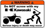 Kawasaki Funny Warning Sticker 3