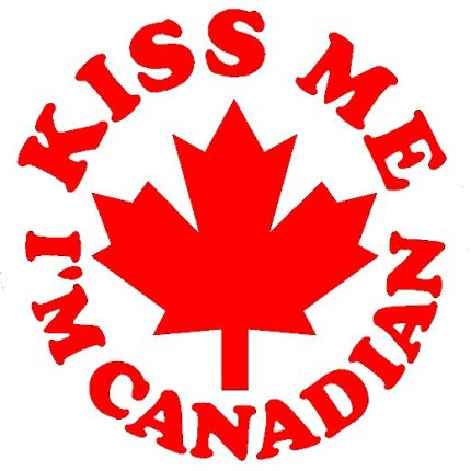 Kiss Me Canadian round Sticker