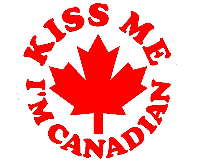 Kiss Me Canadian round Sticker