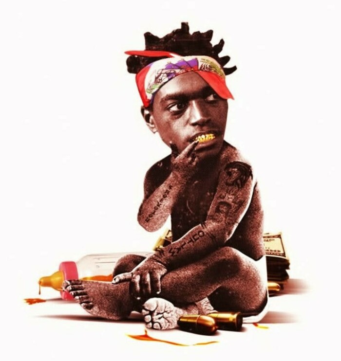 kodak Black RAP MUSIC ALBUM COVER STICKER