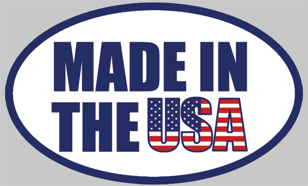 Made in the USA oval sticker 3