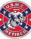 MARINE CORPS RETIRED flag rebel