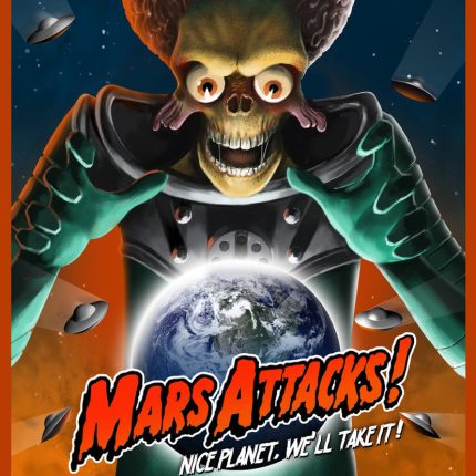 Mars Attacks Alien Car Sticker 5