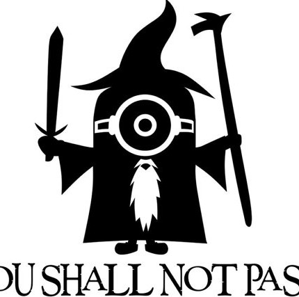 minion shall not pass die cut decal