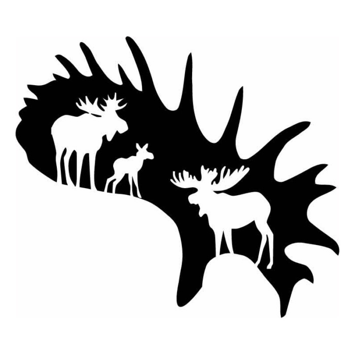 Moose Hunting Car Decals & Stickers