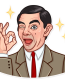 mr bean show funny car sticker 6