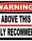 Mud Above This Line Funny Warning Sticker