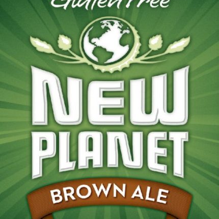 New Planet Logo Stiicker Brown