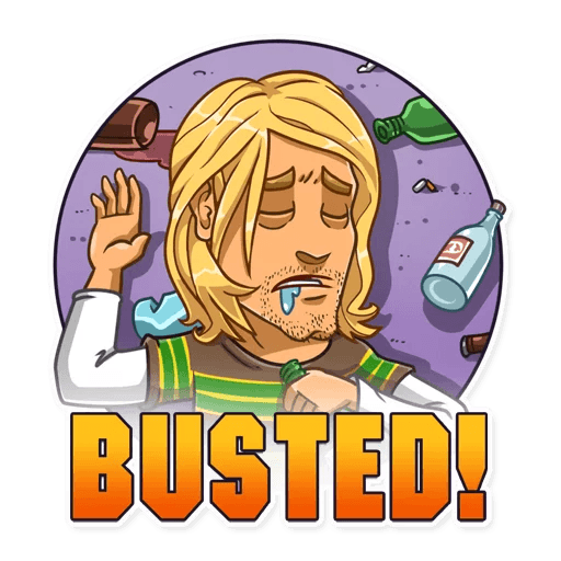 Busted Definition | Sticker