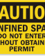 Obtaining Permit Caution Sign
