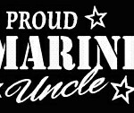 PROUD Military Stickers MARINE UNCLE