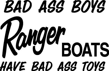 Ranger Bad Toy Vinyl Boat Decal