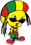 RASTA TWEETY STICKER