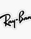 RAY BAN B&W AUTO STICKER