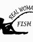 real woman fish hunting fishing trout salmon bass sticker
