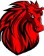 red horse beer logo sticker
