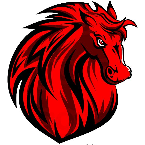 red horse beer logo sticker