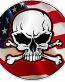 SKULL CIRCULAR FILLS Flag USA