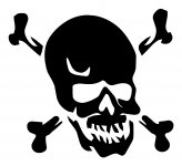 Skull Vinyl Decal Sticker 59, Skull and Crossbones decals, skull ...