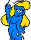 Smurfette Sexy Naked Color Decal