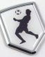 Soccer Logo 3D Shield Emblem Domed Sticker